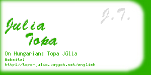 julia topa business card